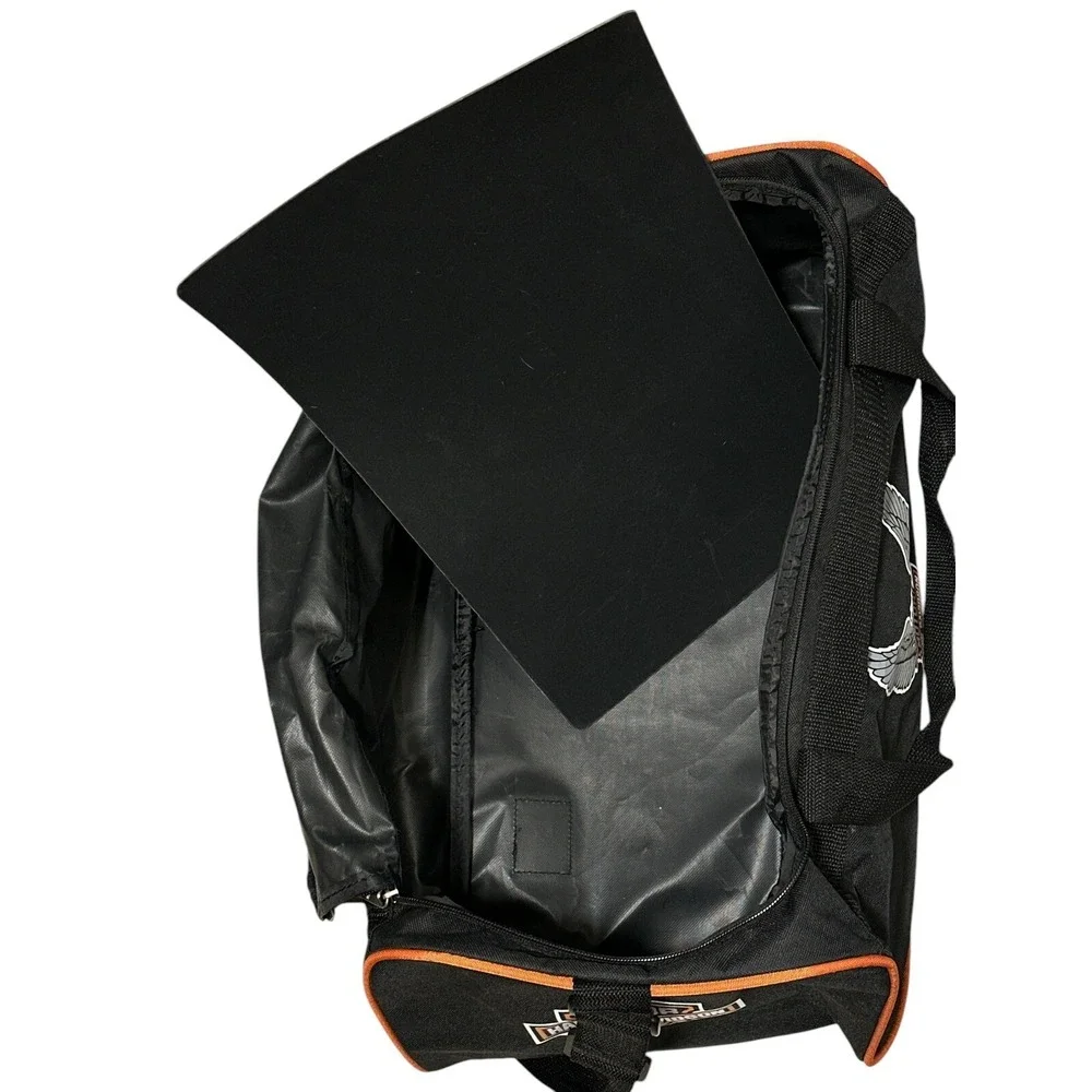 Harley-Davidson Motorcycles‎ Eagle Logo Black & Orange Durable Travel Duffle Bag